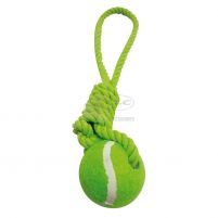 Jouet corde et balle de tennis pour animaux